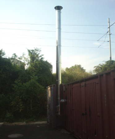 Nerezový komín KARL na buňce